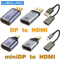 DP1.4 to HDMI2.1 Cable mini DP 1.2 to HDMI 2.0 Video Adapter 4K@60Hz 8K@60Hz DisplayPort Adapter For PC Laptop Projector Monitor