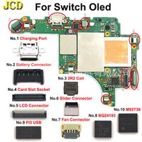 1PCS Motherboard Chip Type-C Charging Port 2R2 Coil Slider Card Slot Battery Socket LCD Screen FPC Connector For Switch NS OLED
