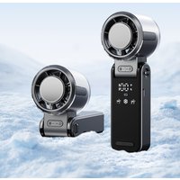 4000mAh Semiconductor Refrigeration Handheld Electric Fan Turbine High-speed Violent Electric Fan Folding Neck Ice Pack Mini Fan