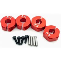 4Pcs Aluminum 5mm 6mm 7mm Thick Wheel Rim Hex Drive Adapter 12MM for Tamiya Sakura 1/10 RC Car HSP 94123 94122 CS D4
