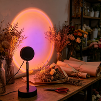 1PC Adjustable Sunset Projector Lamp, USB Rainbow Night Light for Bedroom, Living Room, Party, Photography Decor