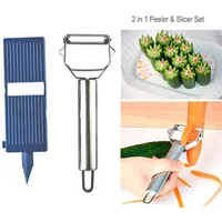 2 in 1 Peeler Slicer Set Kitchen Peeler Shred Vegetable Cutter Potato Carrot Grater Tool Kitchen Gadgets and Accessories Cooking