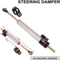 AliExpress JFGRACING Motorcycles Parts Adjustable Damper Steering Stabiliz 250 345mm steering stabilizer for Honda Kawasaki Street Bike Durable