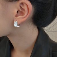 REETI 925 Sterling Silver Earrings Geometric Square Earrings For Women Gift Earings Fashion Jewelry Gift