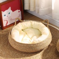 Vine Weaving Cat Bed Four Seasons Universal Summer Cooling Pet Nest Bed Cat Supplies Pet Furniture and Beds Accessories