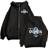 2026 Olympia Gym Fitness Pump Cover Zip-Up Hoodie für Herren und Damen, Modischer Vintage Oversized Langarm-Jacke Sweatshirt Streetwear
