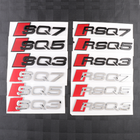 1pcs 3D ABS Emblem Car Rear Trunk Badge Sticker Auto Body Decoration Decals For Audi SQ3 SQ5 SQ7 RSQ3 RSQ5 RSQ7 Auto Accessories