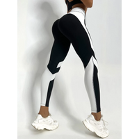 Two Tone Yoga Leggings Tummy Control Sports Tights