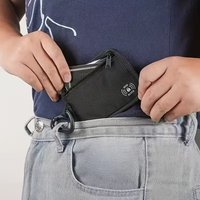 RFID anti-theft card reader wallet,lightweight invisible belt clip,anti-demagnetizing small bag, invisible clip, travel bag