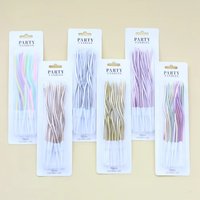 12pcs Birthday Candles Spiral Cake Candles Long Thin Cake Candles For Wedding Party And Cake Decoration