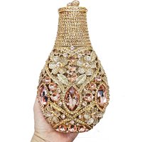 Orange Watermelon Slice Rhinestone Evening Purse Bags Crystal Clutch Bag Women Party Handbag Ladies Wedding Bridal Bags