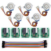 5Sets ULN2003 28BYJ-48 5V Stepper Motor + ULN2003 Driver Board Suitable for Arduino Driver Test Module Stepper Motors DIY Kit
