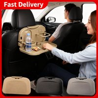 Foldable Car Backseat Desk for Dinner Plate Portable Drink Cup Coffee Stand Storage Case Meal Tray Automobile interior Tool