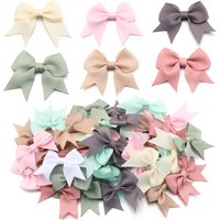 20Pcs 4x6cm Satin Ribbon Bows Colored Mini Bowknot For Crafts Flower Wedding Birthday Party Decor DIY Gifts Packaging Decoration