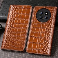 Crocodile Genuine Leather Flip Case For Honor Magic 2 3 4 5 6 7 8 Pro lite Phone Wallet Business Cover Cases