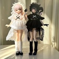 Only Clothes New Hot-selling Bjd Doll Clothes Personality Black and White Angel Shape Clothes Simple and Fashionable