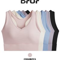 DRUR Sports Top Woman Gym Clothes Shockproof Seamless Yoga Bra With Pad Quick Dry Workout Underwear Female Running Bralette New