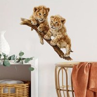 Cartoon Lion Wall Stickers - Removable Peel & Stick for Kids Room Nursery Playroom - Cute Animal Theme Decor
