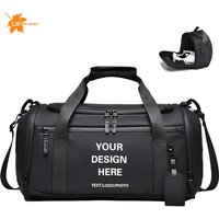 Custom Travel Bag Logo Dry Wet Separation Shoe Compartment Large Capacity Handbag Luggage Bag Sports Fitness Bag For Men