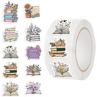 Floral & Reading Washi Tape Roll (500 Sheets) - Cute Bookish Decor Stickers for Scrapbooking RecordingYourLife Store