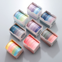 Macaron Cute Washi Tape Set Planner Stickers Cute Korean-Style Stationery Diary Aesthetic Masking Tape Art school supplies