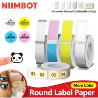 Round Niimbot D11 D110 D101 Transparent Label Paper Adhesive Name Tag Sticker Books Marking Etiquetas Papel Thermal Printing