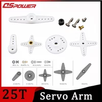 Dspower 25T Servo Arm Double Head Round Type Steering gear arm set accessories for 17G 21G S007M Servos