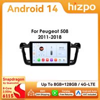 Hizpo 2Din 9 Zoll Android Autoradio für Peugeot 508 508SW 2011–2018 CarPlay Android Auto RDS DSP GPS Navigation Snapdragon 6115