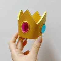 Bowsette Princess Bowser Peach Cosplay Crown Princess Toadstool Peach Cos Accessories Halloween Carnival Party 3D Printing