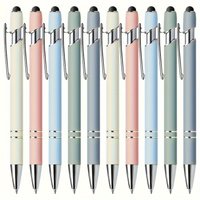 Metal-sprayed Ballpoint Pen Aluminum Pole Beauty Pen Capacitive Stylus Anti-skid School Supplies Students' School Writing Pen