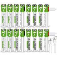 AAA Rechargeable Battery 1.5V 750mWh Supports Fast Charging with Type-C Port Suitable for Remote Controls and Home Appliances.