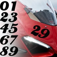 AliExpress NONE 1pc Black Number Motocycle Stickers Waterproof for DIY Helmet Fender Fuel Tank Fairing Scooter Bike Self-adhesive Vinyl Decals