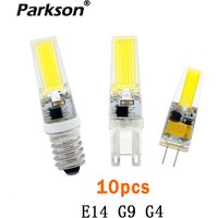 10pcs G4 G9 LED Bulb Lamp 6W 9W E14 AC/DC 12V 220V COB Lights Bulb For Home Decora Chandelier Lighting Replace Halogen COB Lamp