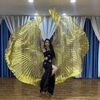 Belly Dance Wings Belly Dance Accessories Isis Wings Sticks Bollywood Oriental Egyptian Costume Adult Women Gold