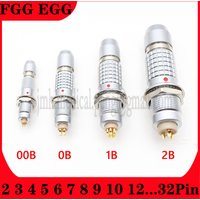1 Zestaw FGG EGG 00B 0B 1B 2B Lotnicze metalowe złącza wtykowe samoblokujące Gniazda męskie 2 3 4 5 6 7 8 9 10 12 14Pin
