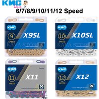 KMC Chaîne de vélo pour pédalier Shimano SRAM pour VTT Z6 X8 X9 X10 X11 X12, 6, 7, 8, 9, 10, 11 ou 12 vitesses