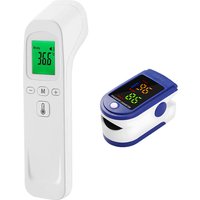 Finger Pulse Oximeter Infrared Fever Thermometer Digital LCD Infant Adult Non-contact Laser Body Temperature Ear Thermometer