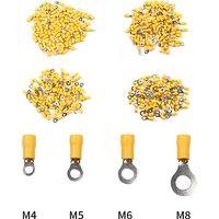 10/20/30/50/100pcs Insulated Ring Terminals Set Block Crimp Wiring Connectors Terminal Wire Cable Electrical Accessories Kit