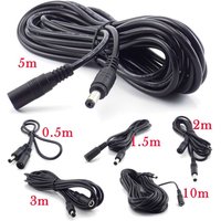 0.5/1.5/2/3/5/10M 12V 20AWG DC Power Cable Extension Cord Female To Male Plug Adapter Power Cords 5.5x2.1mm For CCTV Camera