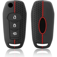 3 Buttons Silicone Car Remote Key Case Cover For Ford Figo 2017 Mondeo 5 Ecosport Puma 2020 Fiesta Mk8 Everest Ranger