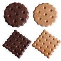 Biscuit Shaped Wooden Cup Mat Cute Tea Coffee Mug Drinks Holder For Tableware Decor Durable Kitchen Decoration Home Coaster