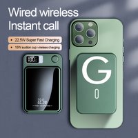 New 30000mAh magnetic wireless charging suitable for Apple, Huawei and Xiaomi with LED power display outdoor mobile power supply
