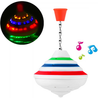Spinning Top Toy with LED Light up and Music Peg-top Hand Spinner Gyro Flash Toy Birthday Halloween Christmas Gift for Kids
