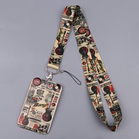 Vintage Rock Guitar Skull Record Credential Holder Lanyards for Key Neck Strap For Card Badge Gym Keychain Keyring Accessories