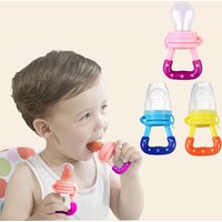 Baby Food Feeder Fruit Feeder Pacifier Infant Teething Toy Teether for Fresh Frozen Fruit - Silicone Nipple Includes All Sizes