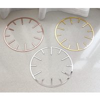 set of 2 Modern Mirror clock face decor,Number Clock Face Gold Silver Rose Gold for clock making, resin art