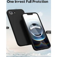 Case for iPhone 17e /16e ,Solid Colour Liquid Silicone Shockproof Protective Slim Cover With 2Pcs Screen Protector Lanyard