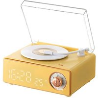 New Arrival Retro Record Player Tf Card Alarm Clock Audio Speaker Rechargeable Wireless Loud Bluetooth Speaker Vinyl Phonograph