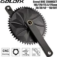 GOLDIX Road Bike Gravel Bike AERO Crankset 165/170/172.5/175mm Aluminum Alloy Forged 3 Bolt Direct Mount 1x10s 1x11s 1x12s Crank