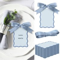 100 Sets DIY LabelCard Handwritten Party Gift Card Birthday GiftCard With Ribbon Restaurant Business Thank You Card